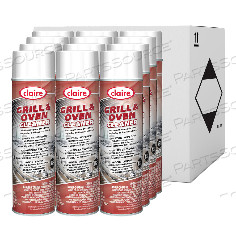 GRILL AND OVEN CLEANER, 18 OZ AEROSOL SPRAY 