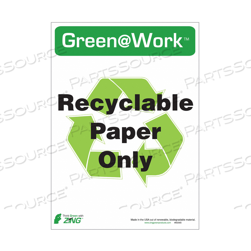 SOCIAL DISTANCING ADHSVE SIGN 7X10IN PK5 by ZING Green Safety Products