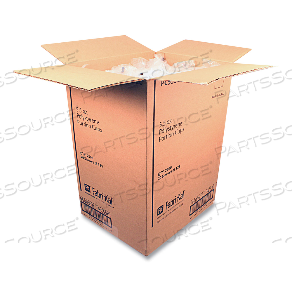 PORTION CUPS, 5.5 OZ, TRANSLUCENT, 125/SLEEVE by Fabrikal