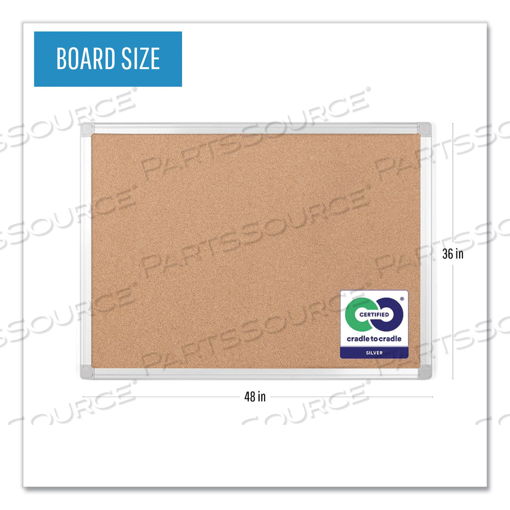 EARTH CORK BOARD, 36 X 48, ALUMINUM FRAME by MasterVision EARTH CORK BOARD, 36 X 48, ALUMINUM FRAME by MasterVision
