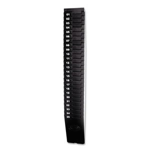 TIME CARD RACK FOR 7" CARDS, 25 POCKETS, ABS PLASTIC, BLACK by Lathem Time TIME CARD RACK FOR 7" CARDS, 25 POCKETS, ABS PLASTIC, BLACK by Lathem Time
