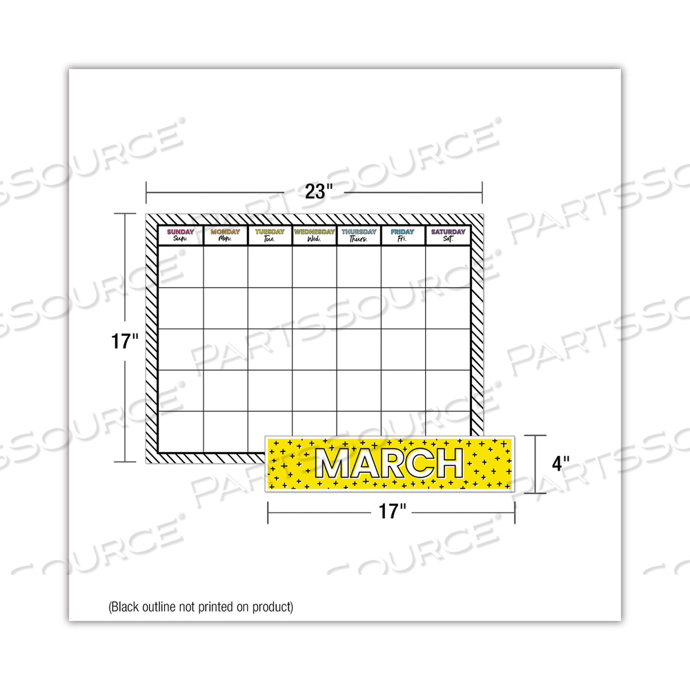 CALENDAR BULLETIN BOARD SET, KIND VIBES, 129 PIECES by Carson-Dellosa Publishing