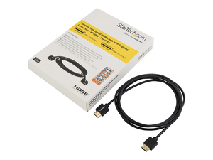 6FT L BLACK PVC SLIM HDMI CABLE WITH ETHERNET/4K 60HZ HDR10/GRIPPING CONNECTOR (M/M) by StarTech.com Ltd.