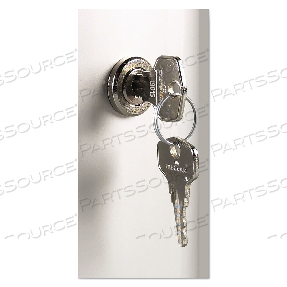 LOCKING KEY CABINET, 72-KEY, BRUSHED ALUMINUM, SILVER, 11.75 X 4.63 X 15.75 by Durable