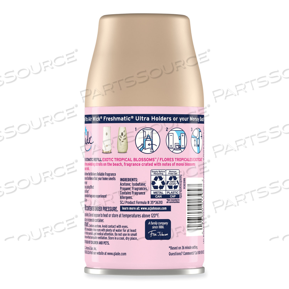 AUTOMATIC AIR FRESHENER, EXOTIC TROPICAL BLOSSOMS, 6.2 OZ 