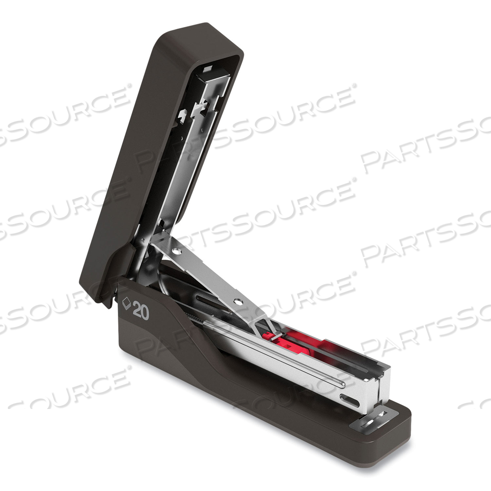DESKTOP PLASTIC HALF STRIP STAPLER, 20-SHEET CAPACITY, BLACK by TRU RED DESKTOP PLASTIC HALF STRIP STAPLER, 20-SHEET CAPACITY, BLACK by TRU RED