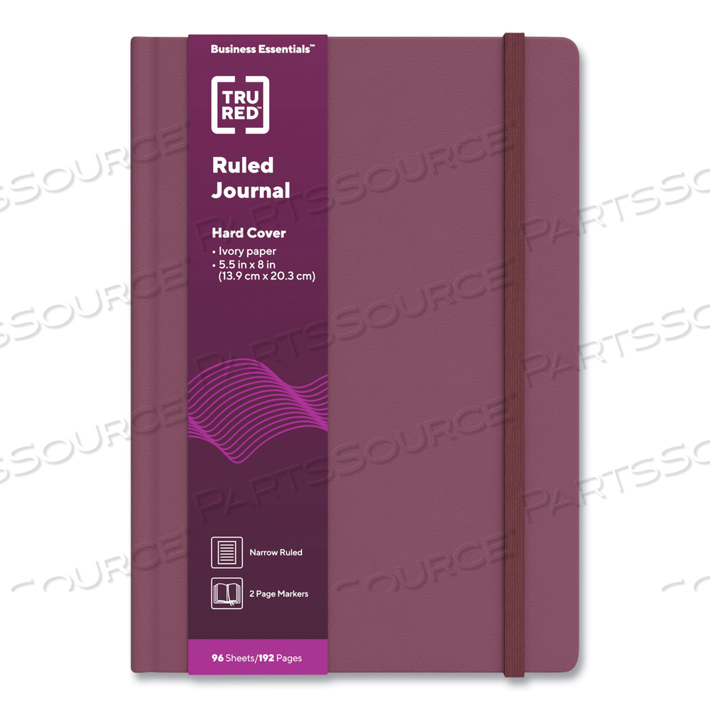 HARDCOVER BUSINESS JOURNAL, 1-SUBJECT, NARROW RULE, PURPLE COVER, (96) 8 X 5.5 SHEETS by TRU RED HARDCOVER BUSINESS JOURNAL, 1-SUBJECT, NARROW RULE, PURPLE COVER, (96) 8 X 5.5 SHEETS by TRU RED