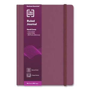 HARDCOVER BUSINESS JOURNAL, 1-SUBJECT, NARROW RULE, PURPLE COVER, (96) 8 X 5.5 SHEETS by TRU RED HARDCOVER BUSINESS JOURNAL, 1-SUBJECT, NARROW RULE, PURPLE COVER, (96) 8 X 5.5 SHEETS by TRU RED