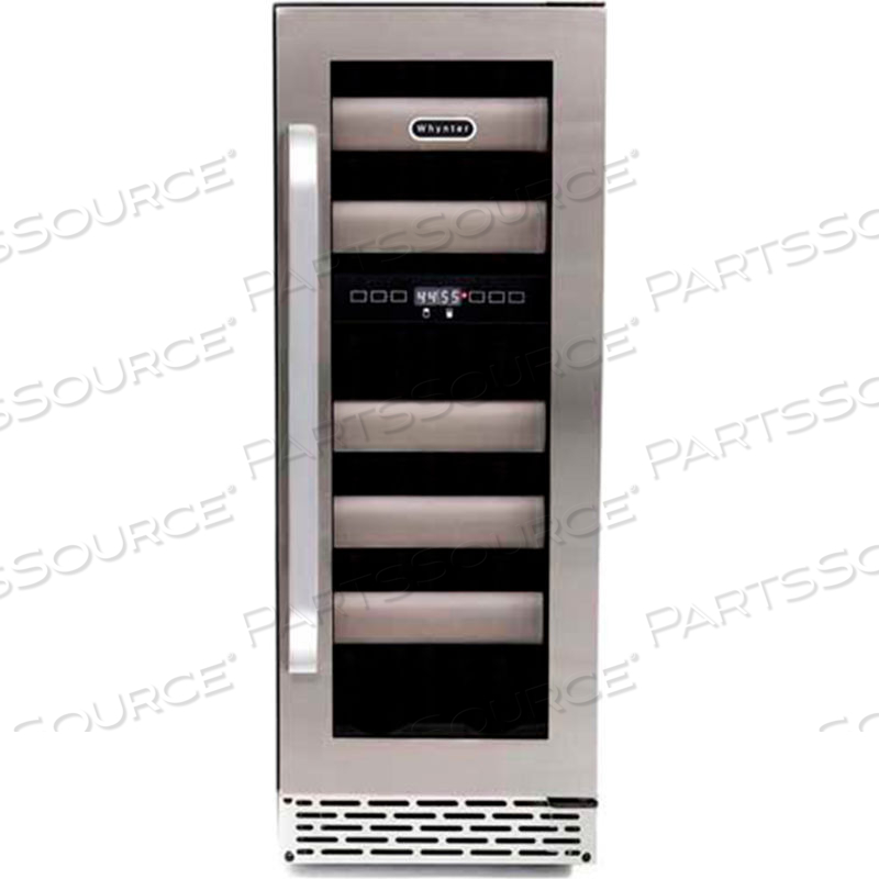 ELITE WINE REFRIGERATOR, STAINLESS STEEL DOOR, DUAL ZONE BUILT-IN, 17 BOTTLES by Whynter LLC