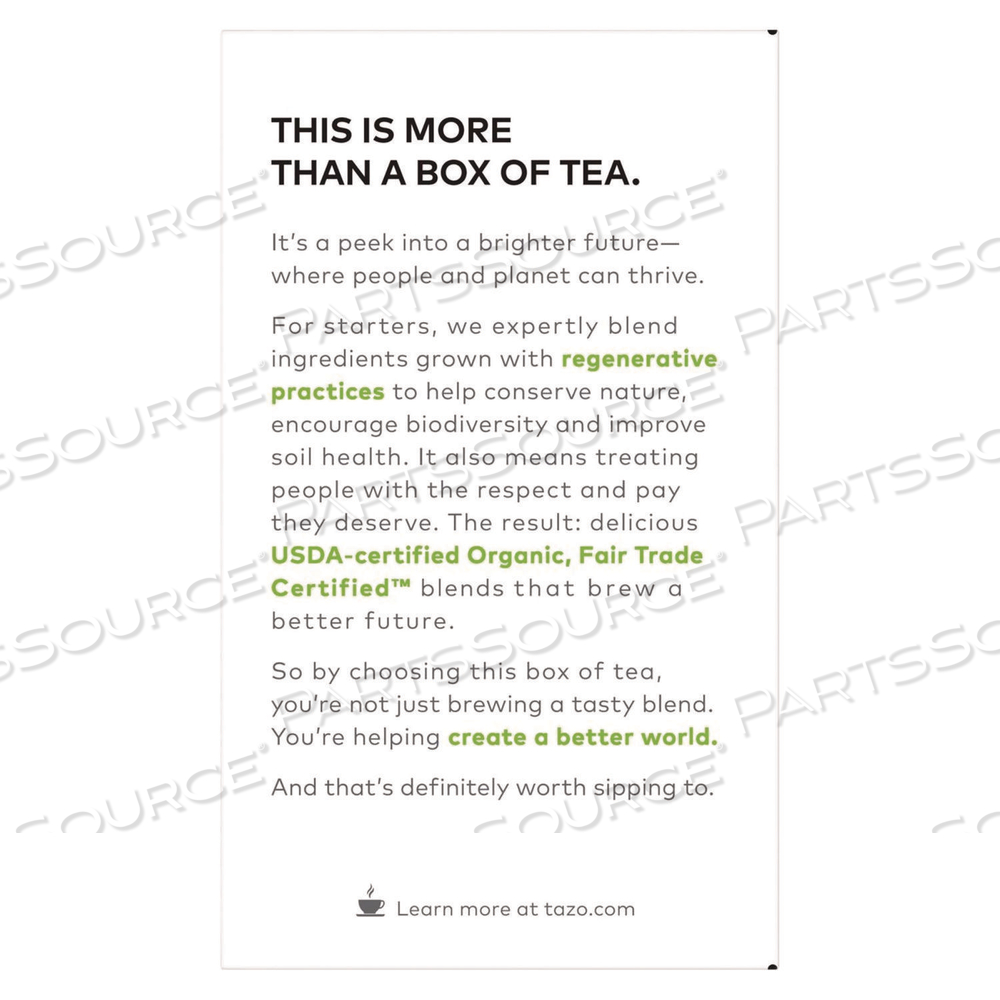 TEA BAGS, ORGANIC GREEN GINGER by Tazo