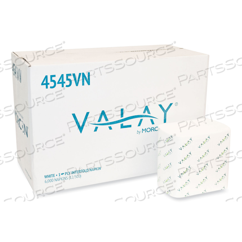 VALAY INTERFOLDED NAPKINS, 1-PLY, WHITE, 6.5 X 8.25 VALAY INTERFOLDED NAPKINS, 1-PLY, WHITE, 6.5 X 8.25