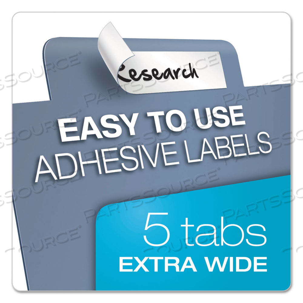 TABLOID-SIZE POLY INDEX DIVIDER, 5-TAB, 11 X 17, ASSORTED, 1 SET by Cardinal