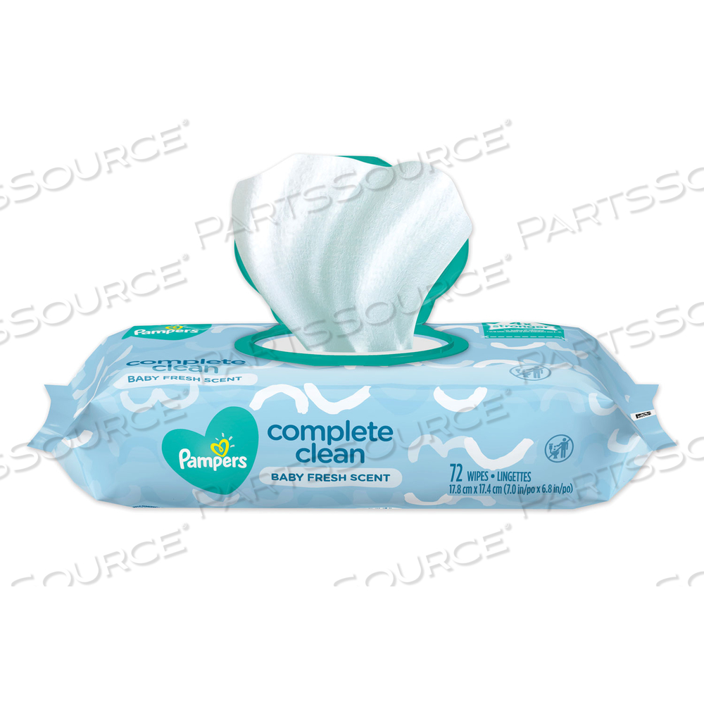 COMPLETE CLEAN BABY WIPES, 1-PLY, BABY FRESH, 72 WIPES/PACK by Pampers