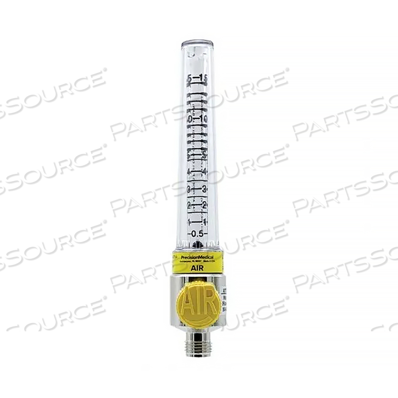 MEDICAL OXYGEN CHROME FLOWMETER 0-15 LPM DISS FEMALE HEX NUT ADAPTER by Precision Medical, Inc.