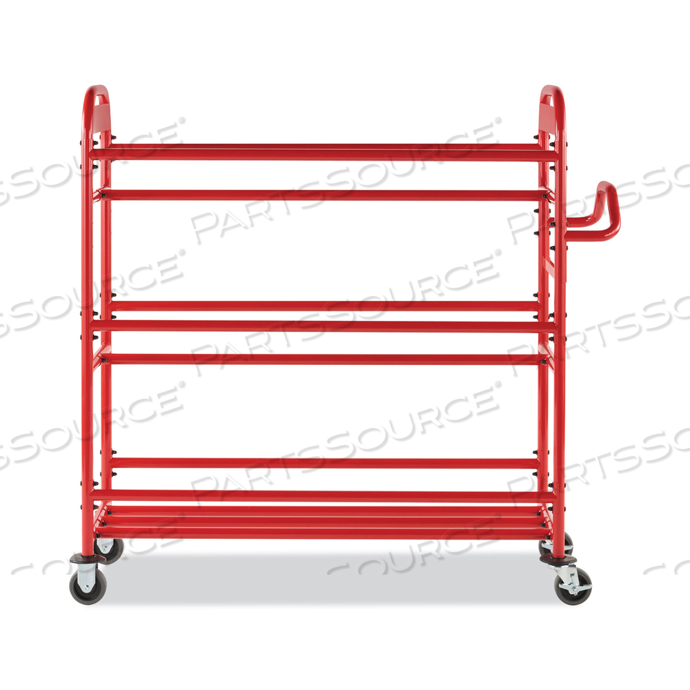 TOTE PICKING CART, METAL, 3 SHELVES, 450 LB CAPACITY, 57" X 18.5" X 55", RED by Rubbermaid Medical Division