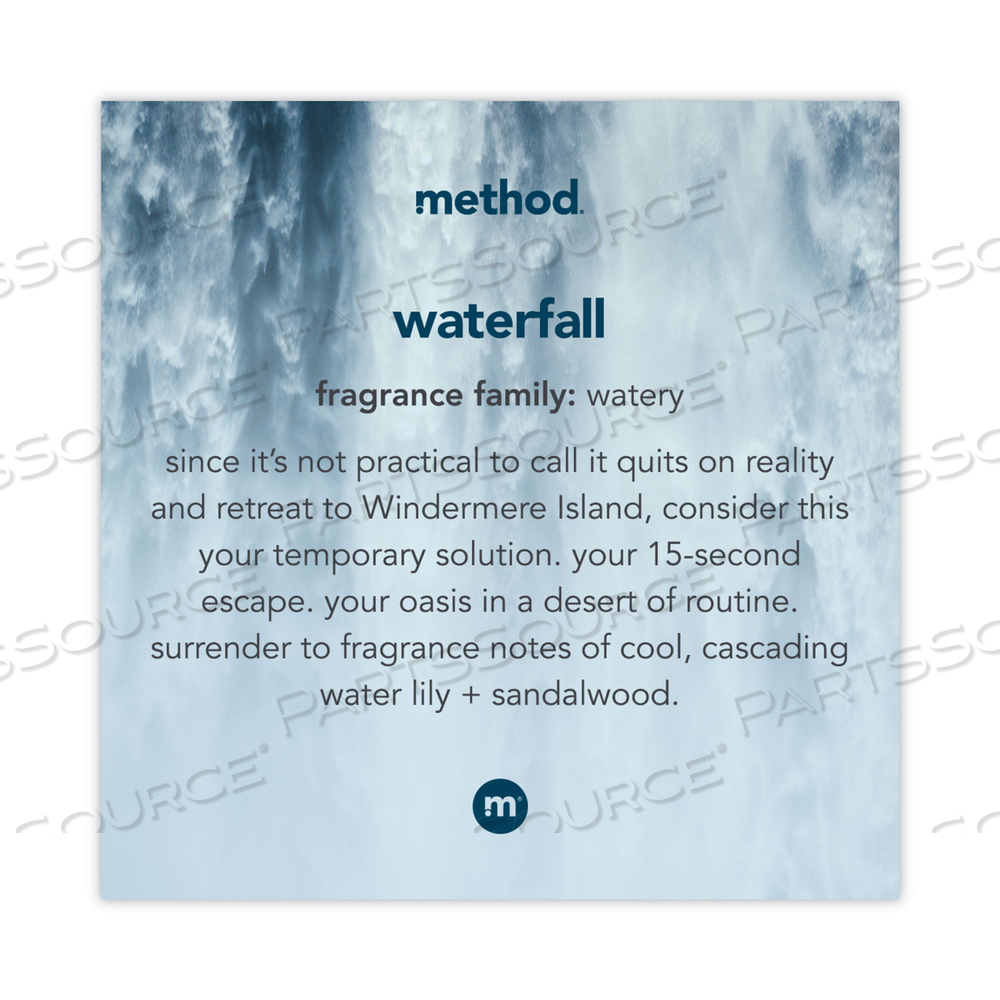 FOAMING HAND WASH, WATERFALL, 10 OZ PUMP BOTTLE by Method FOAMING HAND WASH, WATERFALL, 10 OZ PUMP BOTTLE by Method