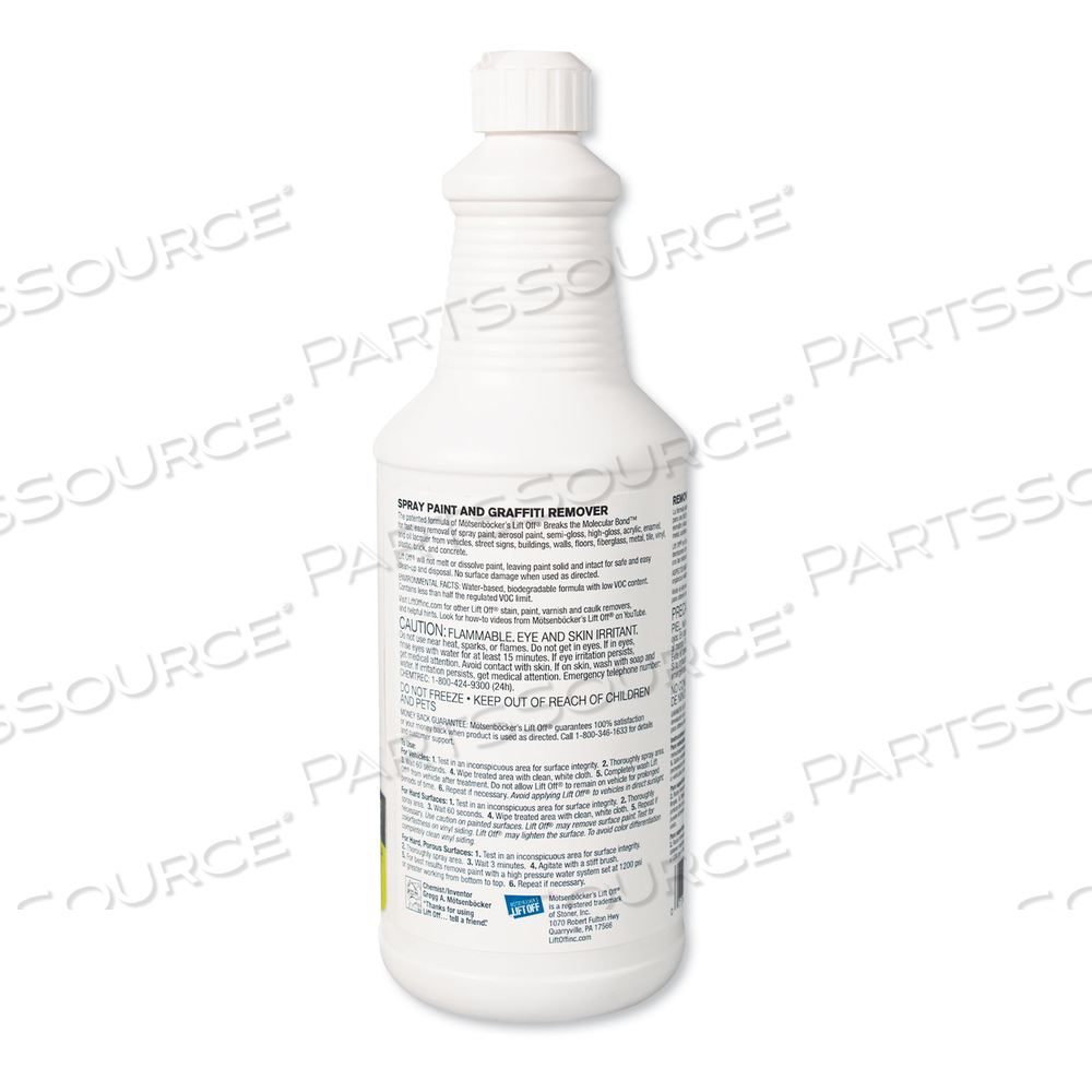 4 SPRAY PAINT GRAFFITI REMOVER, 32OZ, BOTTLE by Motsenbocker's Lift Off