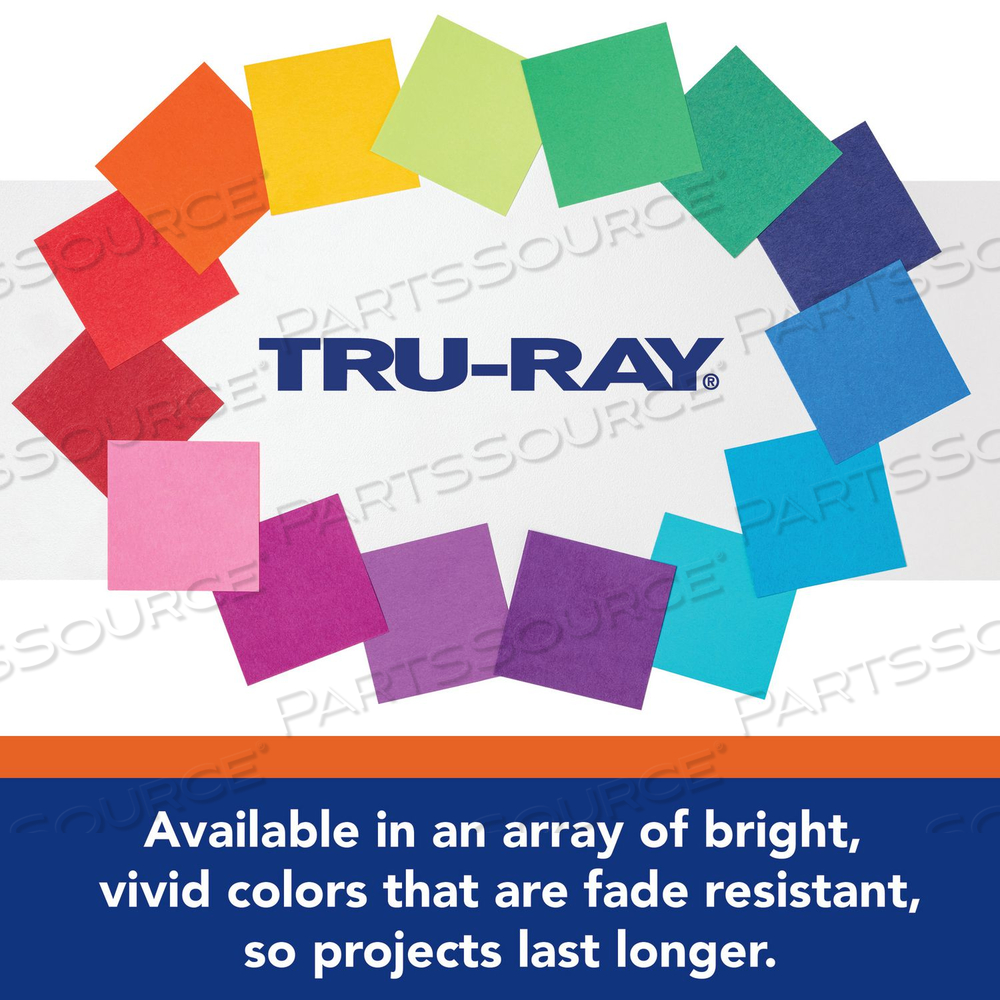 TRU-RAY CONSTRUCTION PAPER, 76 LB TEXT WEIGHT, 9 X 12, WHITE by Pacon
