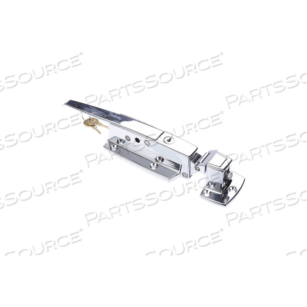 POLISHED CP WALK-IN DOOR LATCH WITH LOCK by Component Hardware