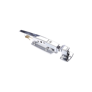 POLISHED CP WALK-IN DOOR LATCH WITH LOCK by Component Hardware