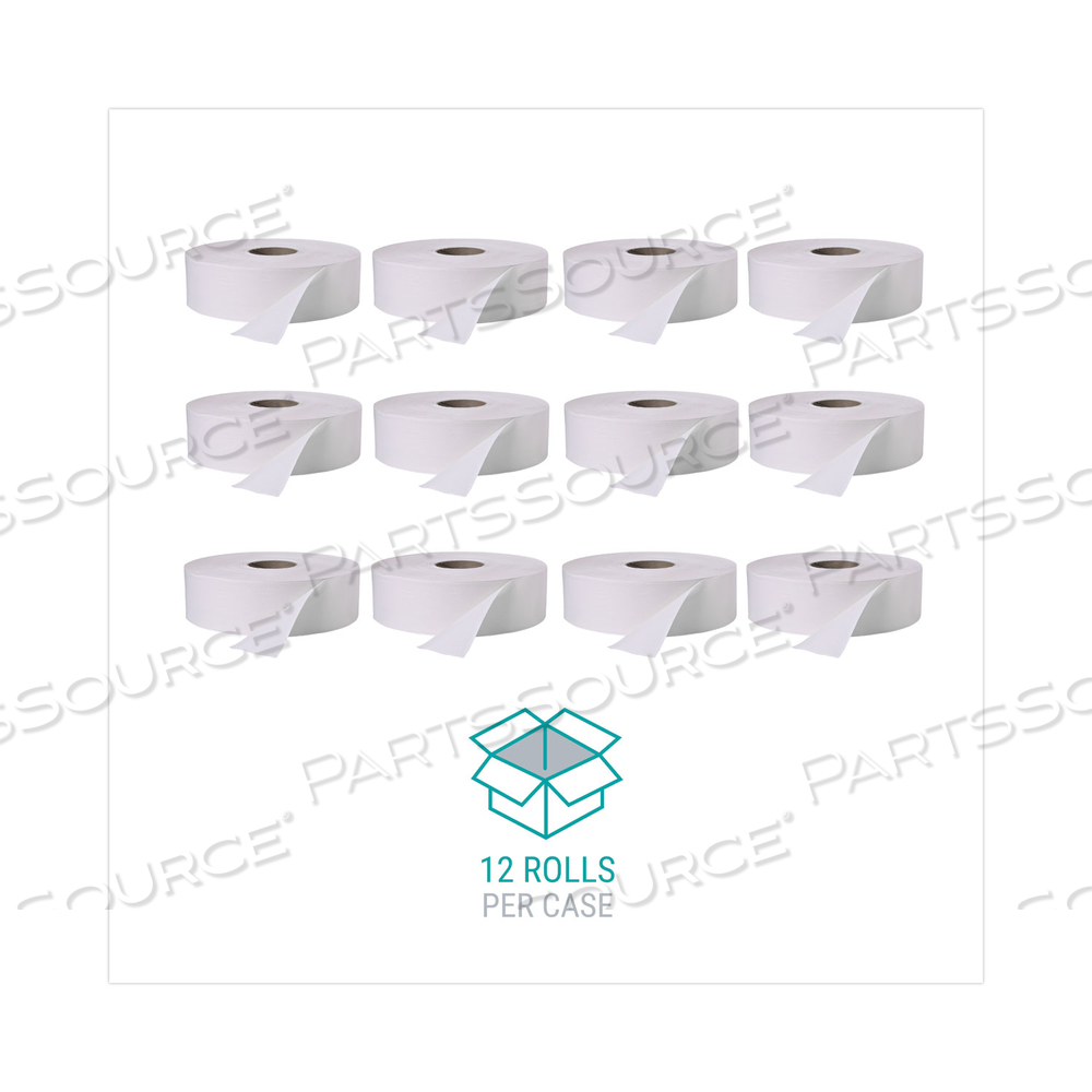 JUMBO ROLL BATH TISSUE, SEPTIC SAFE, 2 PLY, WHITE, 3.4" X 1,000 FT/CARTON by Windsoft JUMBO ROLL BATH TISSUE, SEPTIC SAFE, 2 PLY, WHITE, 3.4" X 1,000 FT/CARTON by Windsoft