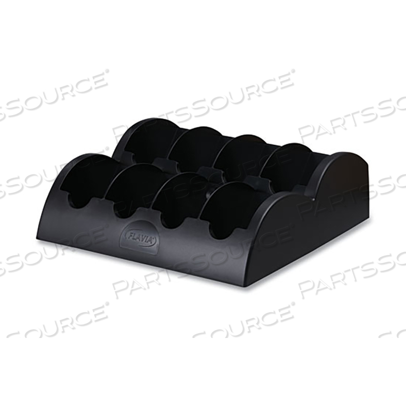 FLAVIA® 4.4 H X 13.6 W X 13IN D BLACK PLASTIC SMALL 8 COMPARTMENTS MERCHANDISE ORGANIZER by Etac