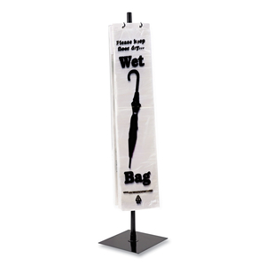 WET UMBRELLA BAG STAND, POWDER COATED STEEL, 10W X 10D X 40H, BLACK by Tatco