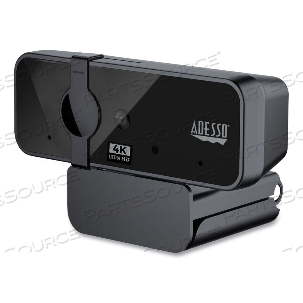 4K ULTRA HD USB WEBCAM WITH BUILT-IN DUAL MICROPHONE AND PRIVACY SHUTTER COVER by Adesso, Inc.