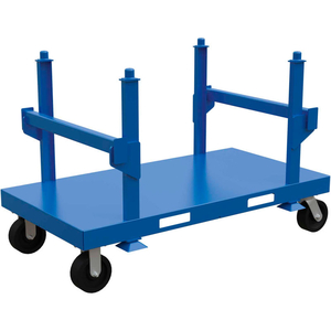 HEAVY DUTY STEEL STACKABLE MATERIAL CART 71" X 39" X 45", BLUE, 5000LB CAPACITY by Vestil Manufacturing Corp. HEAVY DUTY STEEL STACKABLE MATERIAL CART 71" X 39" X 45", BLUE, 5000LB CAPACITY by Vestil Manufacturing Corp.