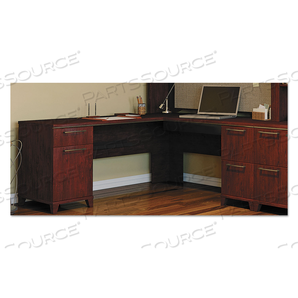 ENTERPRISE COLLECTION L-DESK SURFACE, 70.13" X 70.13" X 29.75", HARVEST CHERRY, (BOX 2 OF 2) by Bush Industries
