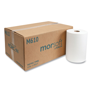 10 INCH TAD ROLL TOWELS, 1-PLY, 10" X 500 FT, WHITE/CARTON by Morcon Tissue 10 INCH TAD ROLL TOWELS, 1-PLY, 10" X 500 FT, WHITE/CARTON by Morcon Tissue