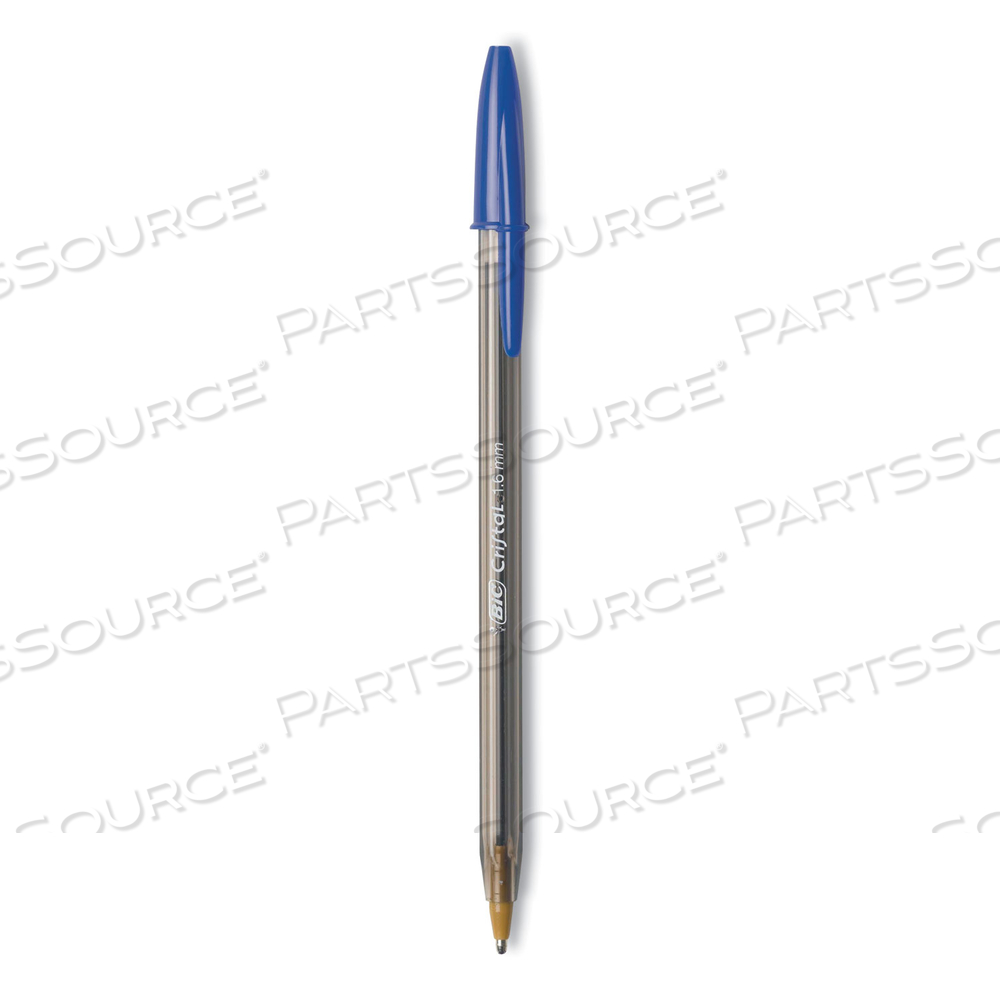 CRISTAL XTRA BOLD BALLPOINT PEN, STICK, BOLD 1.6 MM, BLUE INK, CLEAR BARREL by BIC