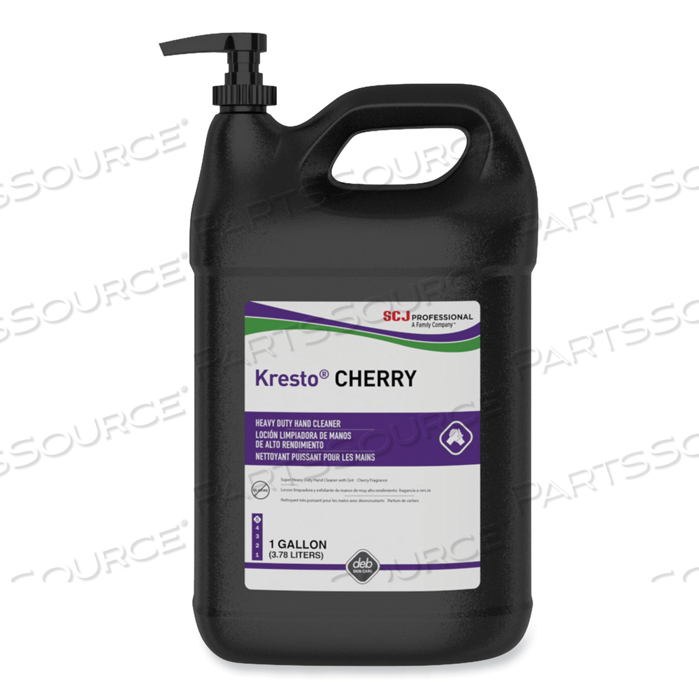 KRESTO CHERRY HEAVY DUTY HAND CLEANER MANUAL CARTRIDGE, CHERRY SCENT, 1 GAL PUMP BOTTLE by SC Johnson