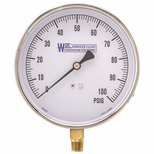 4 1/2"DIAL 0-100# 1/4"NPT LWR by Kodiak Controls 4 1/2"DIAL 0-100# 1/4"NPT LWR by Kodiak Controls