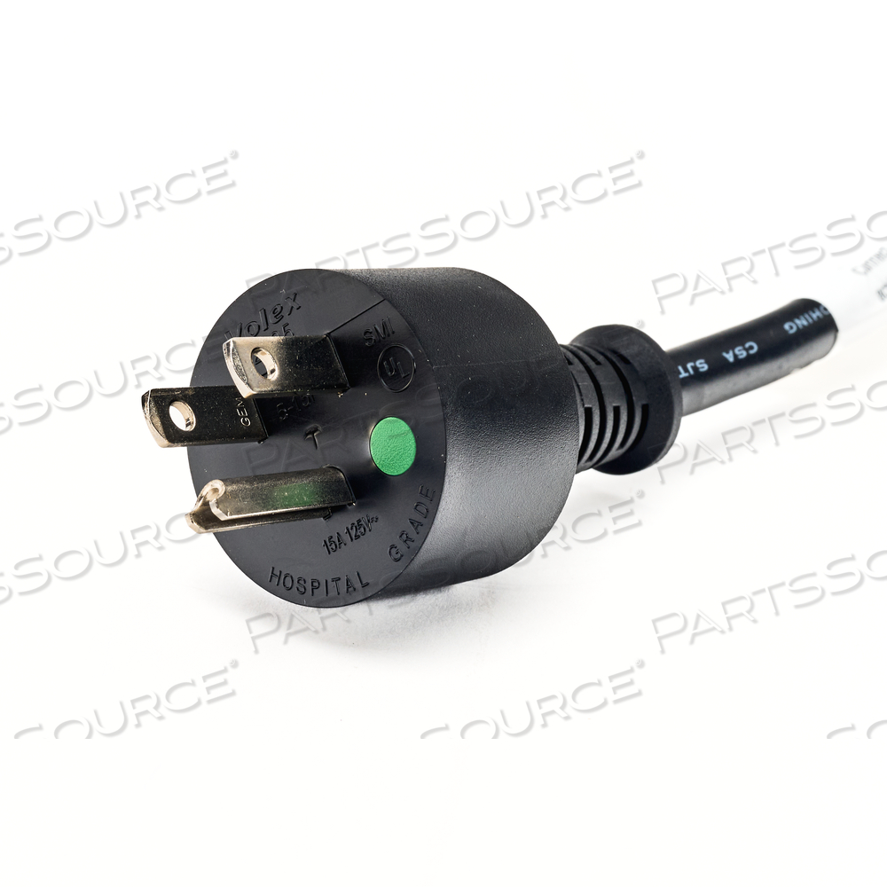 4 M LONG, 125 V WITH 15 A POWER CORD PLUG, BLACK by GE Healthcare 4 M LONG, 125 V WITH 15 A POWER CORD PLUG, BLACK by GE Healthcare