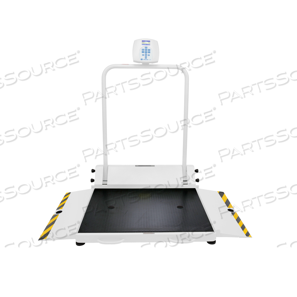 DIGITAL WHEELCHAIR SCALE WITH DUAL RAMPS, KG ONLY, 454 KG, WHITE by Health O Meter Professional Scales
