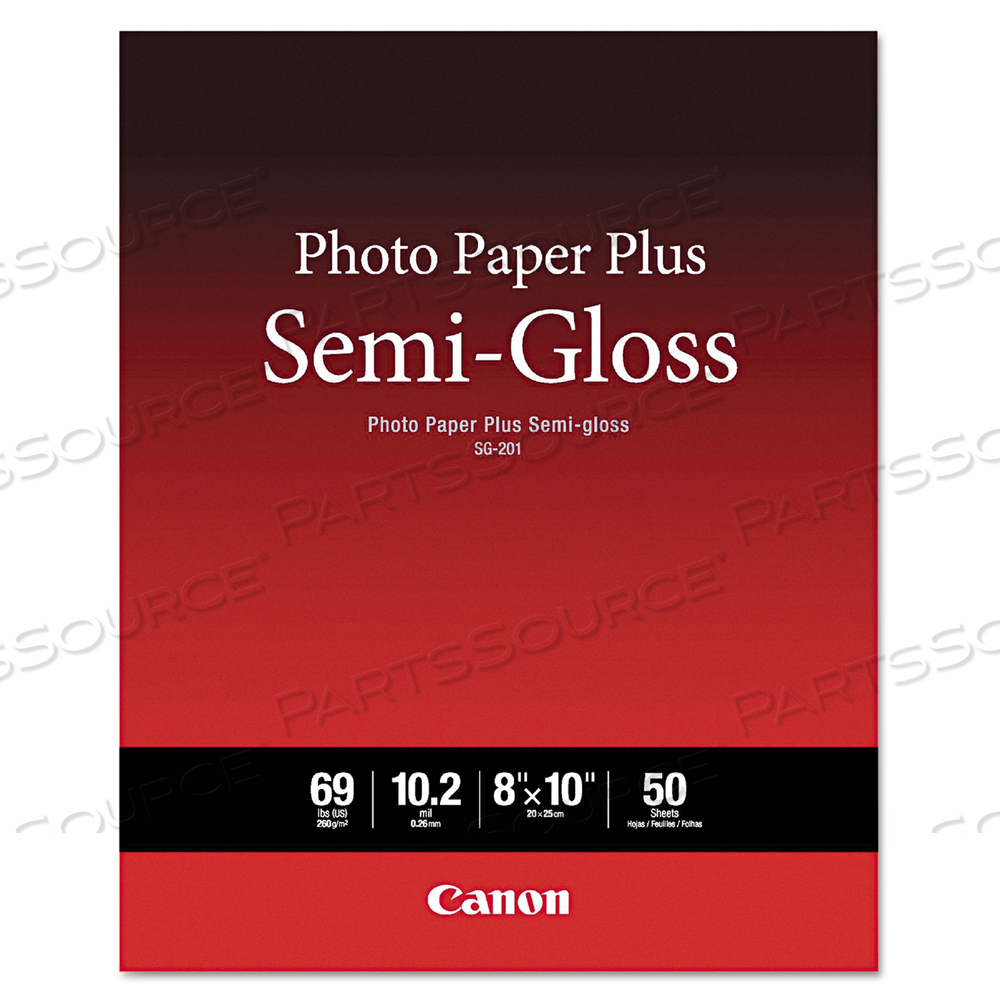 PHOTO PAPER PLUS SEMI-GLOSS, 10.2 MIL, 8 X 10, SEMI-GLOSS WHITE by Canon (Consumer Electronics) PHOTO PAPER PLUS SEMI-GLOSS, 10.2 MIL, 8 X 10, SEMI-GLOSS WHITE by Canon (Consumer Electronics)