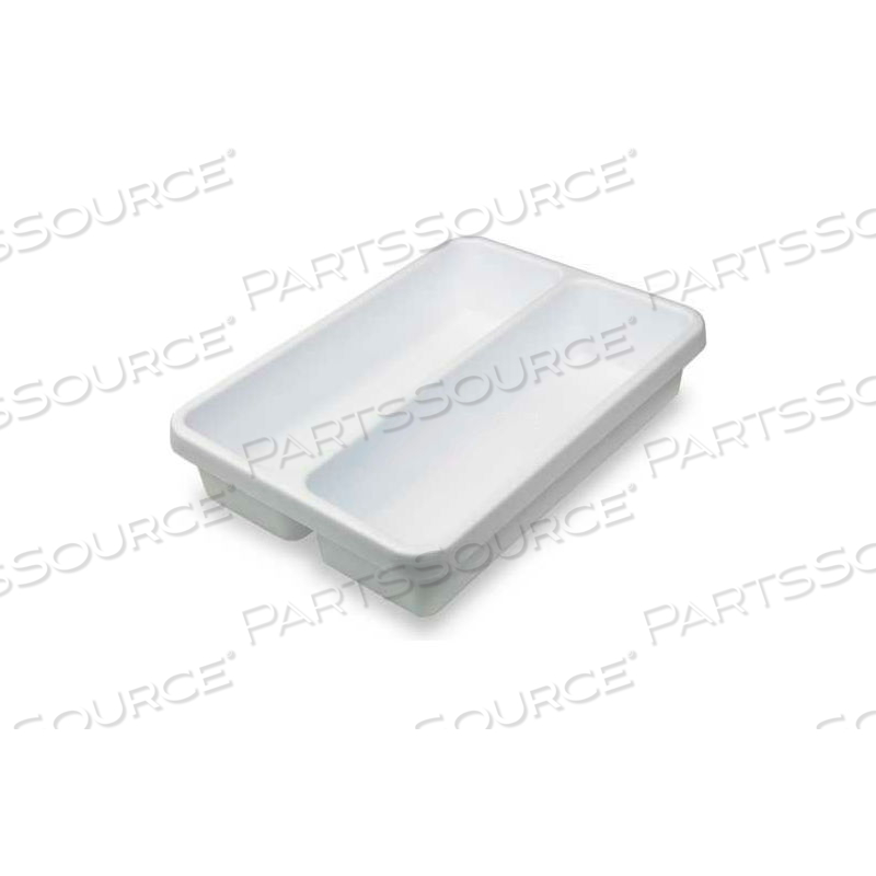 2-POCKET DRAWER ORGANIZER PLASTIC TRAY, 14"W X 10"D X 3"H by TrippNT, Inc