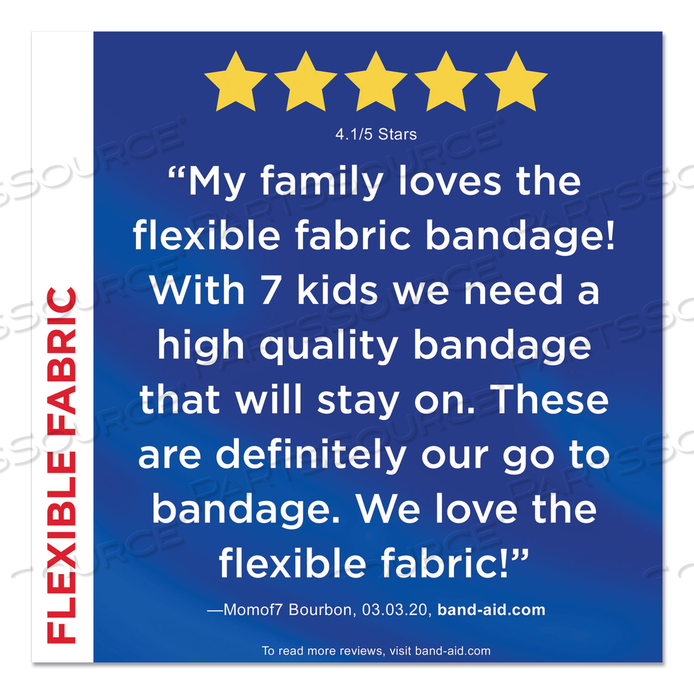 FLEXIBLE FABRIC EXTRA LARGE ADHESIVE BANDAGES, 1.75 X 4 by Band-Aid