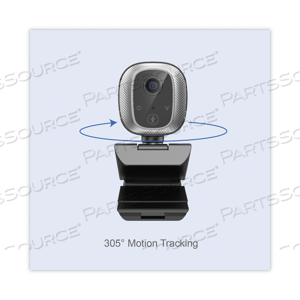 CYBERTRACK M1 HD FIXED FOCUS USB WEBCAM WITH AI MOTION/FACIAL TRACKING, 1920 PIXELS X 1080 PIXELS, 2.1 MPIXELS, BLACK/SILVER by Adesso, Inc. CYBERTRACK M1 HD FIXED FOCUS USB WEBCAM WITH AI MOTION/FACIAL TRACKING, 1920 PIXELS X 1080 PIXELS, 2.1 MPIXELS, BLACK/SILVER by Adesso, Inc.