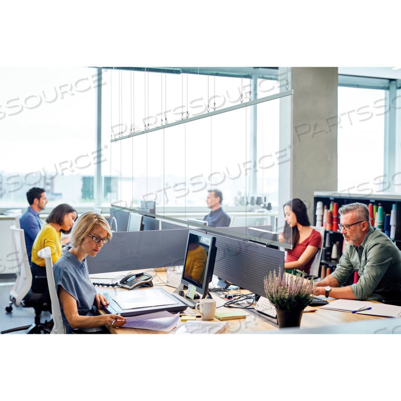 CEILING MOUNTED PERSONAL SAFETY PARTITION, 4'W X 7'H by Testrite Instrument Co. Inc.