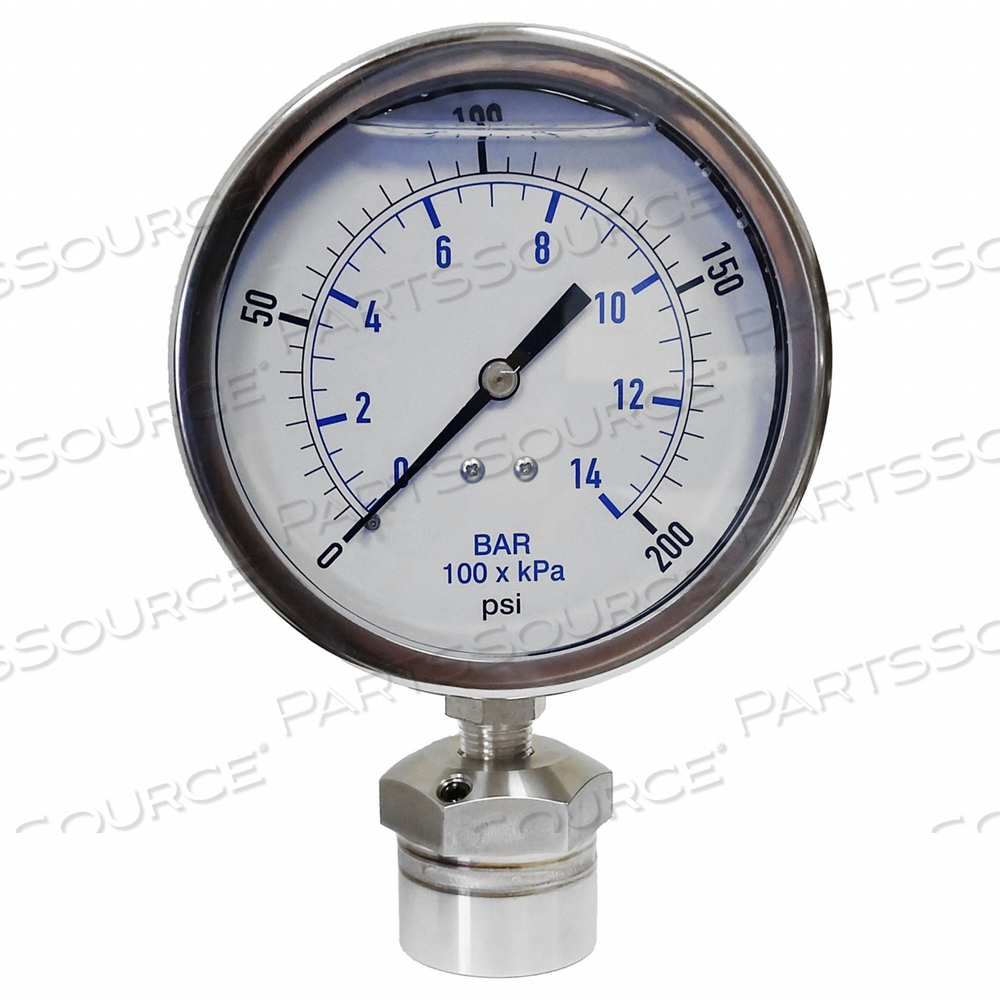 PRESSURE GAUGE 200 PSI 1PK by Kodiak Controls