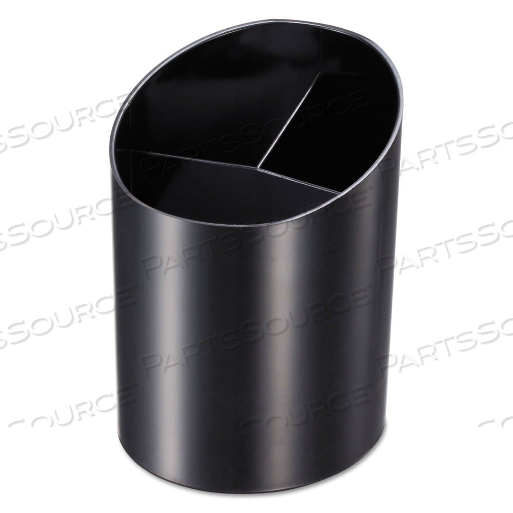 RECYCLED BIG PENCIL CUP, PLASTIC, 4.25 X 4.5 X 5.75, BLACK RECYCLED BIG PENCIL CUP, PLASTIC, 4.25 X 4.5 X 5.75, BLACK