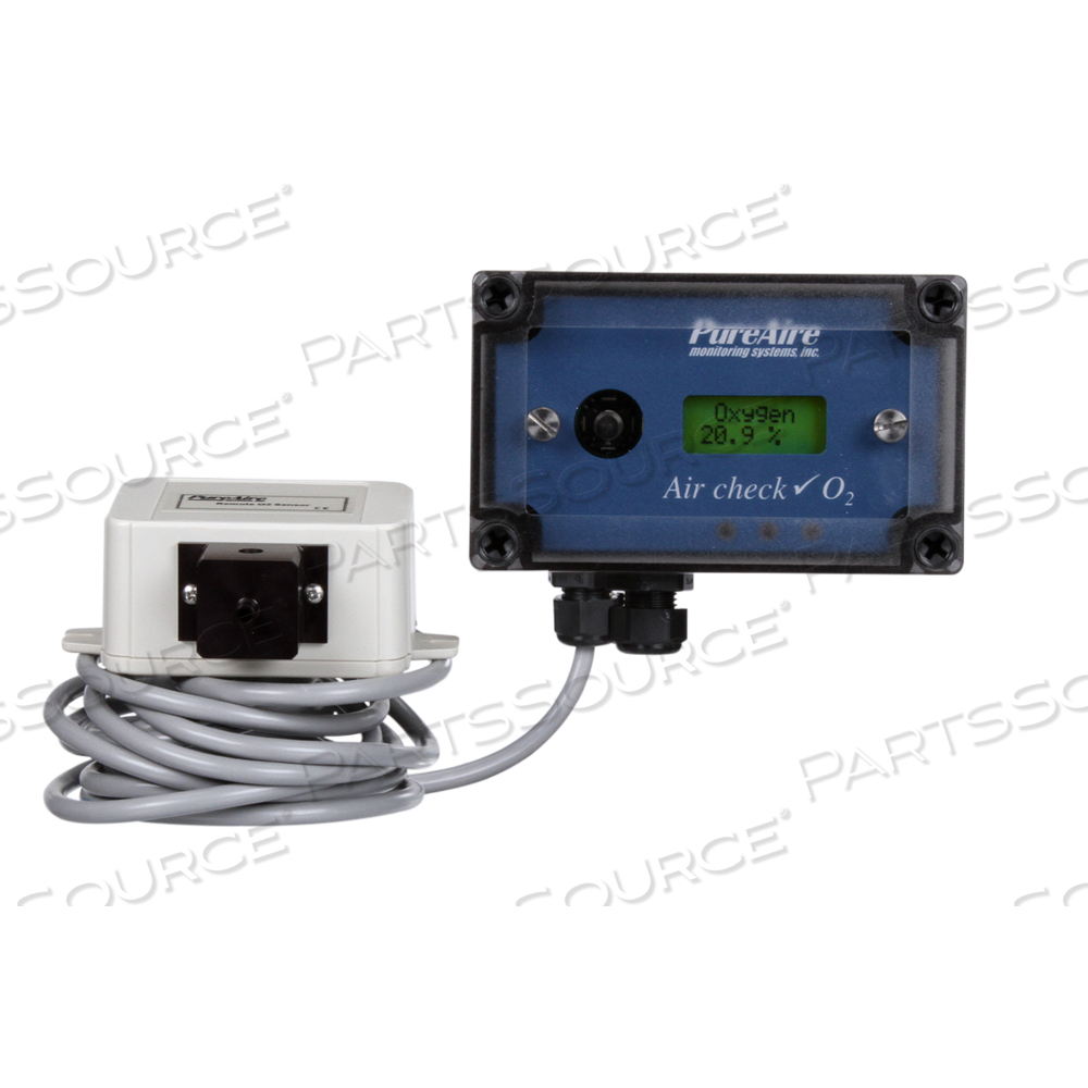 OXYGEN MONITOR, +/-1%, 250 MA, -40 TO 55 DEG C, 24 VDC, 6.5 IN X 4.5 IN X 3.25 IN, 1.6 LB, 0 TO 25% RANGE, MEETS CE by PureAire Monitoring Systems, Inc. OXYGEN MONITOR, +/-1%, 250 MA, -40 TO 55 DEG C, 24 VDC, 6.5 IN X 4.5 IN X 3.25 IN, 1.6 LB, 0 TO 25% RANGE, MEETS CE by PureAire Monitoring Systems, Inc.
