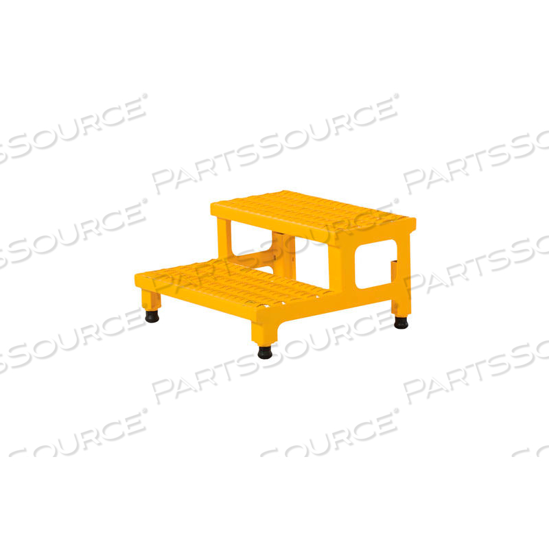 ADJUSTABLE HEIGHT STEP STAND, CARBON STEEL 24"W X 24"L by Vestil Manufacturing Corp.