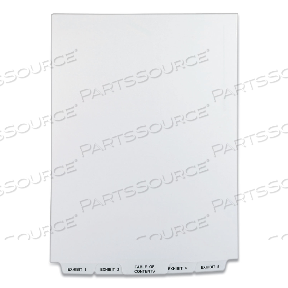 PREPRINTED LEGAL EXHIBIT BOTTOM TAB INDEX DIVIDERS, AVERY STYLE, 26-TAB, EXHIBIT 1 TO EXHIBIT 25, 11 X 8.5, WHITE, 1 SET by Avery