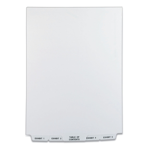 PREPRINTED LEGAL EXHIBIT BOTTOM TAB INDEX DIVIDERS, AVERY STYLE, 26-TAB, EXHIBIT 1 TO EXHIBIT 25, 11 X 8.5, WHITE, 1 SET by Avery PREPRINTED LEGAL EXHIBIT BOTTOM TAB INDEX DIVIDERS, AVERY STYLE, 26-TAB, EXHIBIT 1 TO EXHIBIT 25, 11 X 8.5, WHITE, 1 SET by Avery