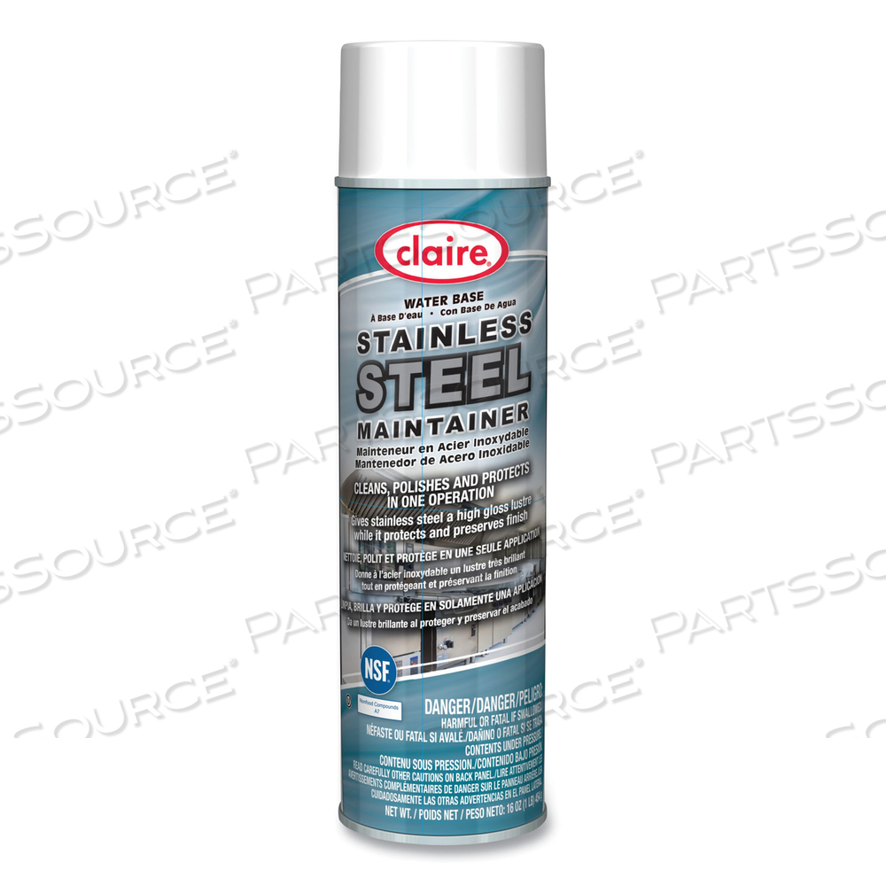 STAINLESS STEEL MAINTAINER, LEMON SCENT, 16 OZ AEROSOL SPRAY, DOZEN 