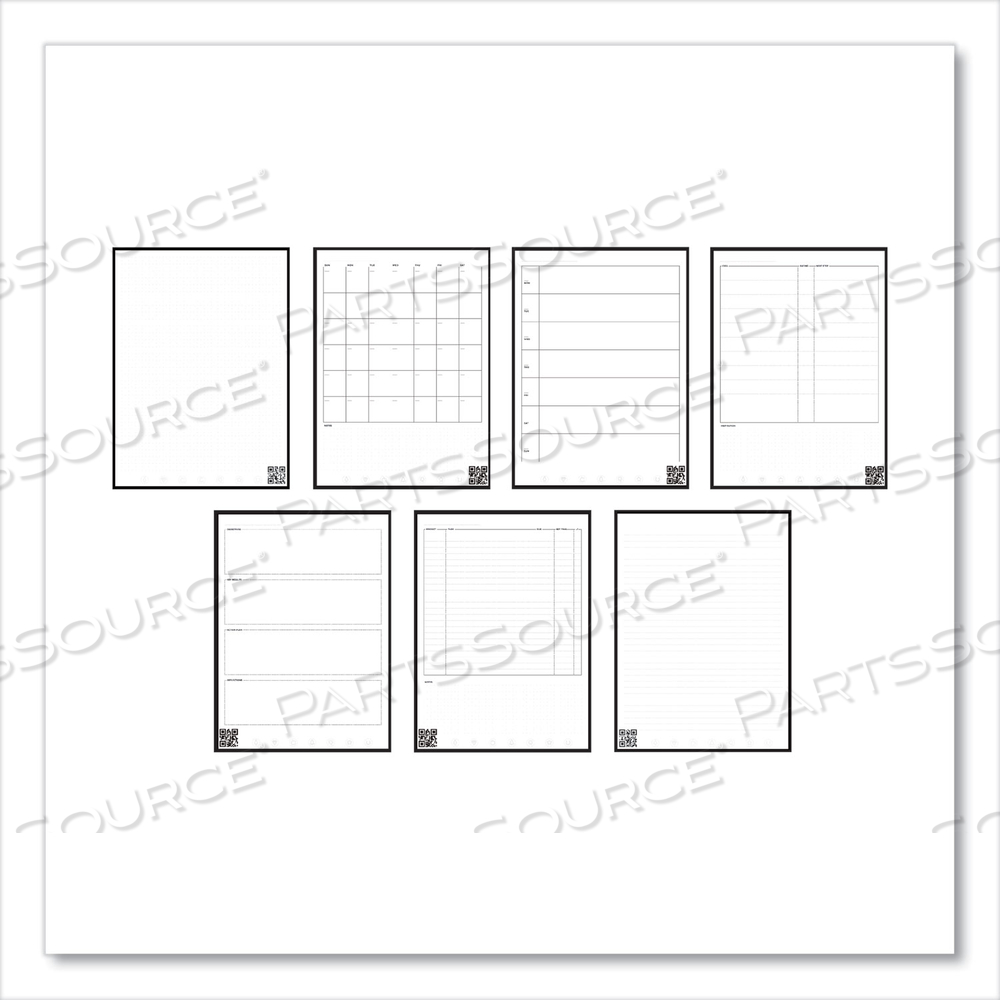 FUSION SMART NOTEBOOK, SEVEN ASSORTED PAGE FORMATS, TEAL COVER, 11 X 8.5, 21 SHEETS by Rocketbook