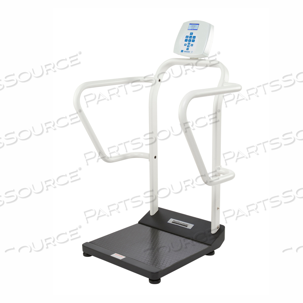DIGITAL HANDRAIL SCALE KG ONLY 454 X 0.1 KG, 1-1/2 IN HIGH-CONTRAST COLOR TFT-LCD SCREEN DISPLAY by Health O Meter Professional Scales